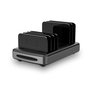 Lindy Station de charge USB 6 ports 160W, 3 ports USB-A et 3 ports USB-C avec PD 3.1 140W, Charge rapide QC 3.0/4.0, AFC, pour smartphone, tablette et PC portable