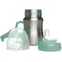 Thermobaby Tasse d'apprentissage en inox 180 ml Vert Cactus avec anses ergonomiques et système anti-fuites sans BPA
