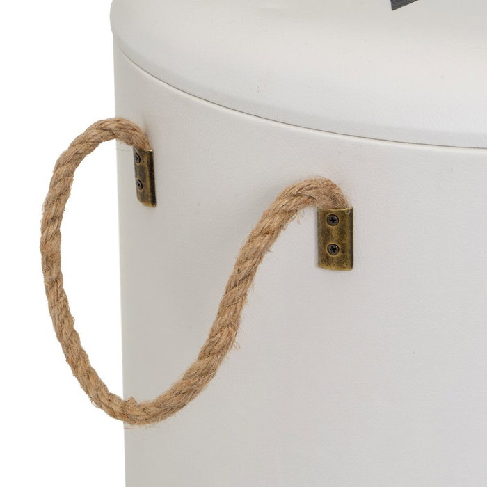 BigBuy Home Tabouret avec rangement Blanc Noir Violet BigBuy Home Tabouret avec rangement Blanc Noir Violet