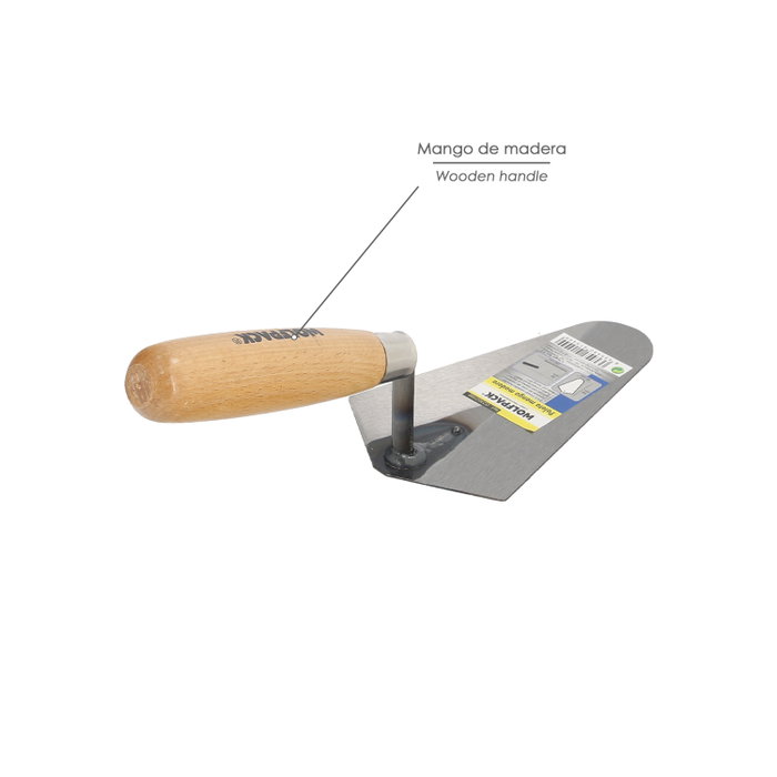 WOLFPACK LINEA PROFESIONAL Truelle Maurer 348 manche bois 140 mm