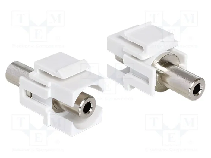 DELOCK Connecteur Jack Keystone 3,5 mm 3 broches stéréo blanc DELOCK Connecteur Jack Keystone 3,5 mm 3 broches stéréo blanc