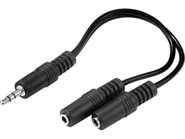 Sandberg MiniJack Splitter 1- to 2 Noir