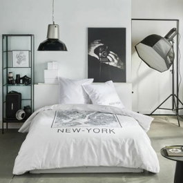Today Parure de lit Java Blanc Imprimé New York 240x220 cm