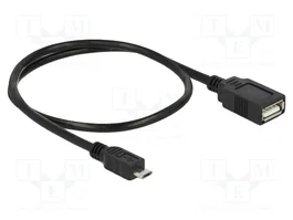 DELOCK Câble USB 2.0 OTG USB A vers Micro USB B 0,5m noir