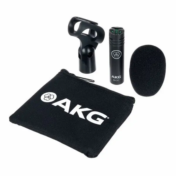 AKG C430 Microphone Condensateur Cardioïde avec Patron Polaire – Inclut W32 et SA60