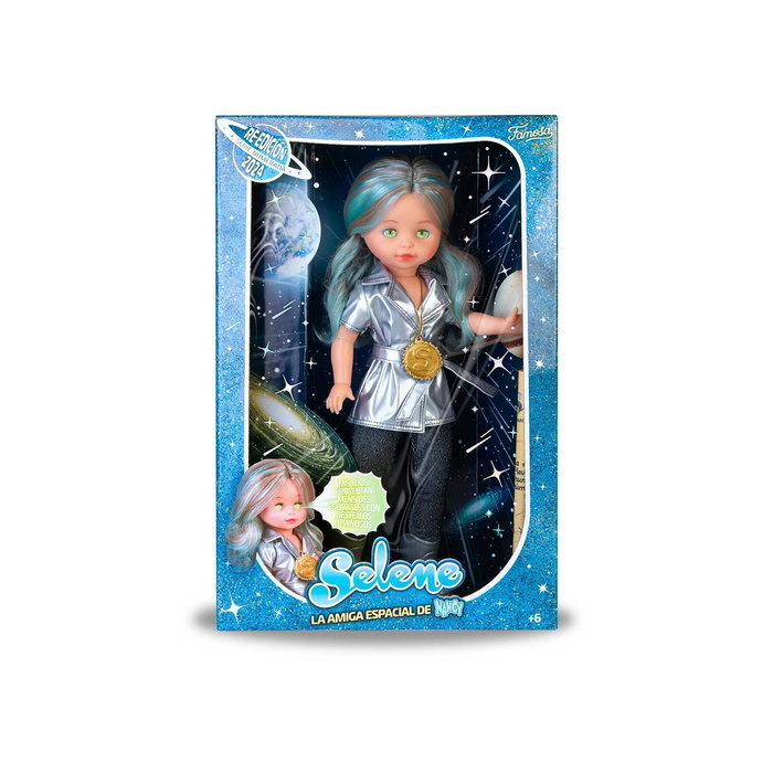 Famosa Nancy Collection Selene Poupée Spatiale Argentée avec Tenue Réfléchissante +6 Ans