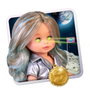 Famosa Nancy Collection Selene Poupée Spatiale Argentée avec Tenue Réfléchissante +6 Ans