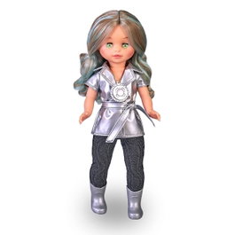 Famosa Nancy Collection Selene Poupée Spatiale Argentée avec Tenue Réfléchissante +6 Ans