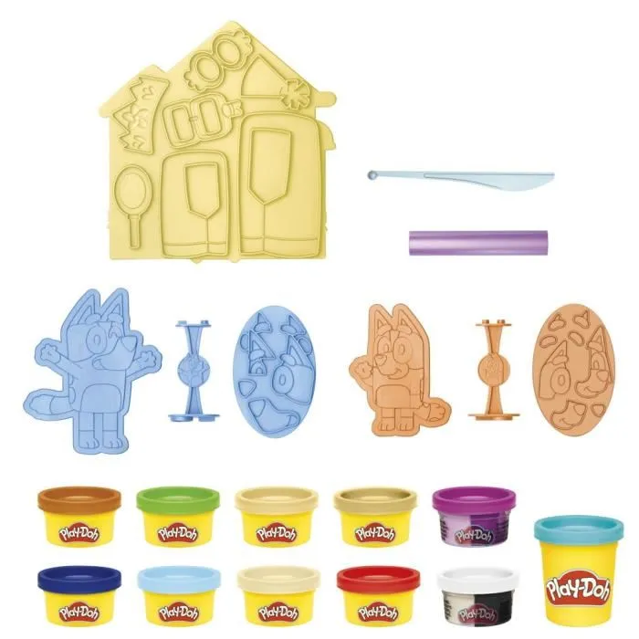 Play-Doh Bluey se déguise, Coffret avec 11 pots de pâte à modeler Play-Doh Bluey se déguise, Coffret avec 11 pots de pâte à modeler