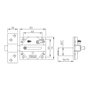 Ifam Verrou Cs88l M50 Cilindro Laiton 50 mm avec 5 Clés de Sécurité Acier