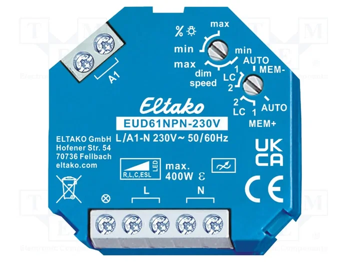 ELTAKO Variateur sous-plâtre 230V AC 400W ELTAKO Variateur sous-plâtre 230V AC 400W