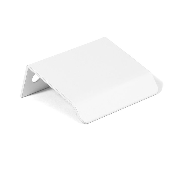 VIEFE - Tirador Curve en aluminium pour cuisine, salle de bain et meuble - Finitions blanc mat, noir mat, anodisé mat - Distance entre trous 32 mm ou 128 mm