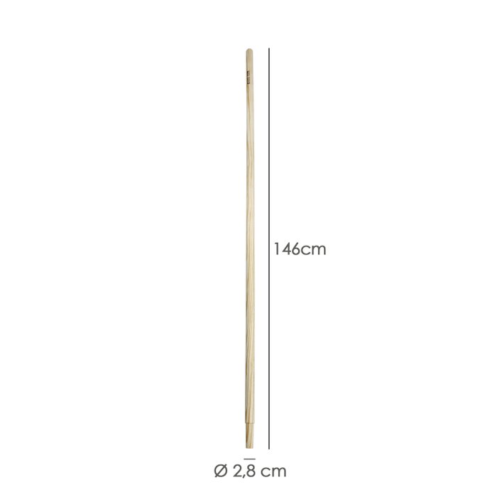 WOLFPACK LINEA PROFESIONAL Manche en bois conique 1500x28 mm pour râteau plastique