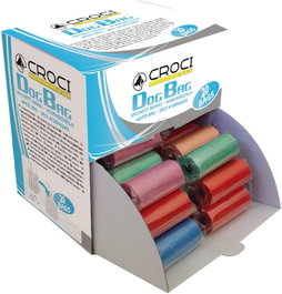 CROCI Sacs à excréments colorés pour chien, 50 rouleaux de 20 sacs
