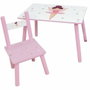 Fun House Danseuse Ballerine Table et Chaise Rose et Blanc