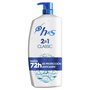 Head & Shoulders Classic 2 en 1 Shampooing et Après-Shampooing Antipelliculaire, Cheveux Normaux, Distributeur 1000 ml