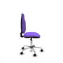 PIQUERAS Y CRESPO Chaise de bureau Algarra, tissu lilas, base chromée