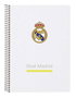 Safta Carnet A5 80 pages couverture rigide motif équipe Real Madrid 2025/2026 - 15.5x22x1 cm
