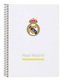 Safta Carnet A5 80 pages couverture rigide motif équipe Real Madrid 2025/2026 - 15.5x22x1 cm