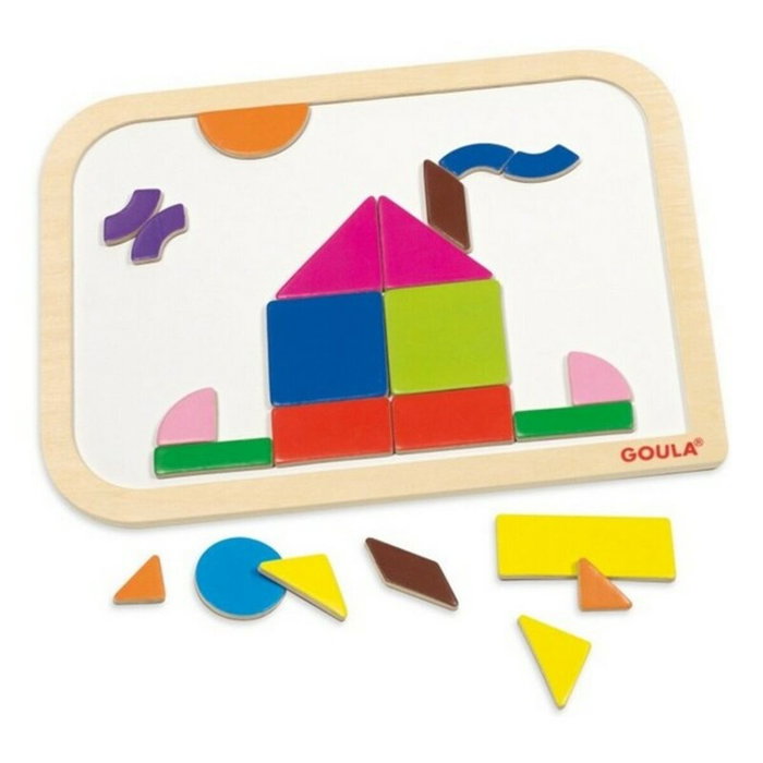 Goula Coffret de Formes Magnétiques 12 Activités 24 Pièces en Bois