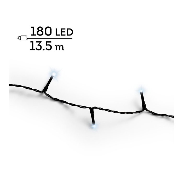 Lumineo Guirlande Basic multifonction blanc froid 180 LED 13,5 m
