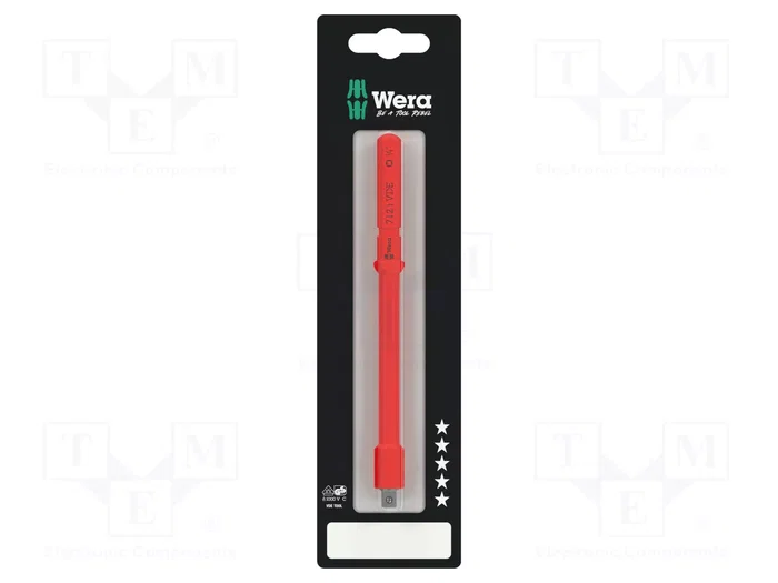 WERA Embout de tournevis carré isolé 154mm 1/4 inch VDE 712 WERA Embout de tournevis carré isolé 154mm 1/4 inch VDE 712