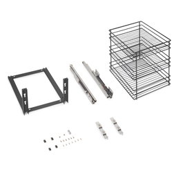 Emuca Chariot coulissant Titane Gris anthracite Module 400mm