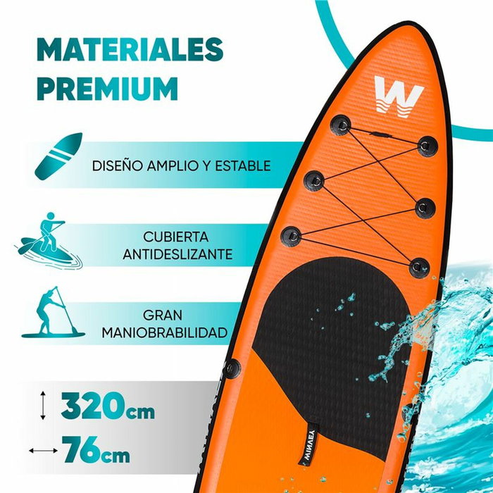 Planche de Paddle Surf Gonflable avec Accessoires Winvey SUP-O Orange Planche de Paddle Surf Gonflable avec Accessoires Winvey SUP-O Orange