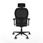 Piqueras y Crespo Chaise de Bureau avec Appui-tête Jorquera 3D036N2 Gris clair