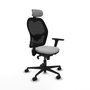 Piqueras y Crespo Chaise de Bureau avec Appui-tête Jorquera 3D036N2 Gris clair