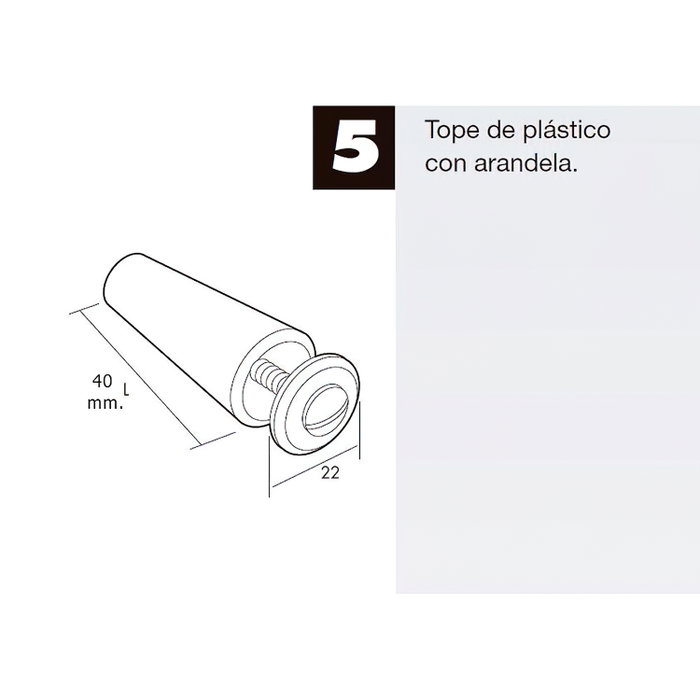 WOLFPACK LINEA PROFESIONAL Butée volet avec vis 40 mm - Blanche WOLFPACK LINEA PROFESIONAL Butée volet avec vis 40 mm - Blanche