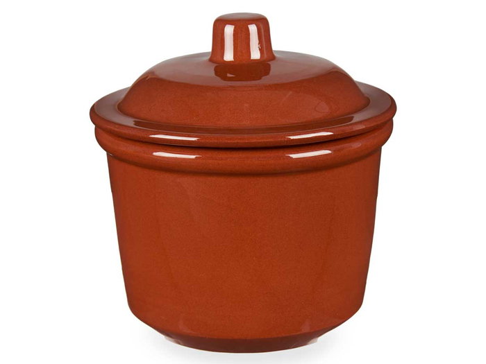 LA DEHESA Petit bocal rond en terre cuite 450 ml couleur miel