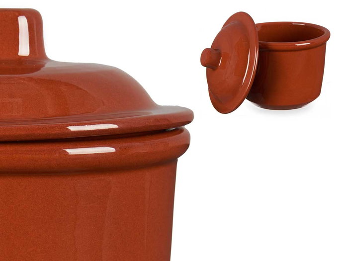 LA DEHESA Petit bocal rond en terre cuite 450 ml couleur miel