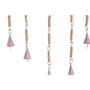 Home ESPRIT Décoration Suspendue Lune et Soleil Bleu Blanc Gris Rose Fer (4 Unités)