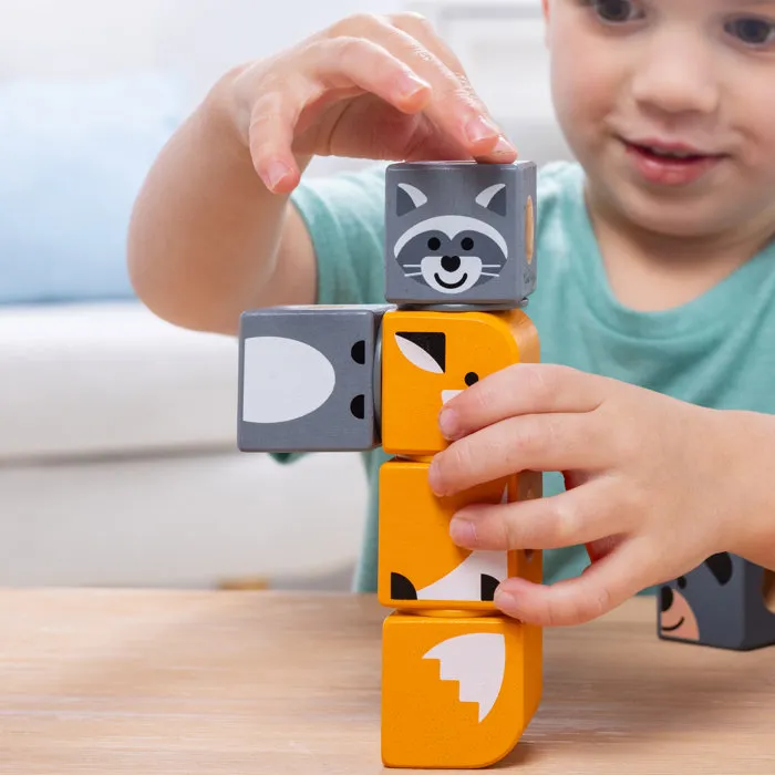 Melissa & Doug Blockables Les Animaux de la Forêt - 16 Pièces en Bois FSC
