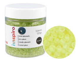 Innspiro Rocaille de verre ronde vert clair 3,8mm 120g