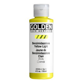 Golden Couleurs Acryliques Fluides Jaune Benzimidazolone Clair 118 M