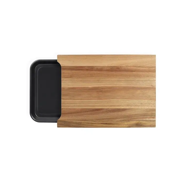 Livoo - Planche à découper en bois d'acacia FSC MES155, 36.5 x 27.5 cm avec bac récupérateur amovible, compatible lave-vaisselle Livoo - Planche à découper en bois d'acacia FSC MES155, 36.5 x 27.5 cm avec bac récupérateur amovible, compatible lave-vaisselle