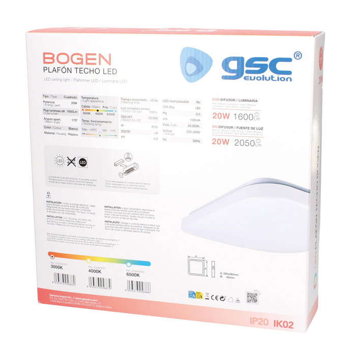 GSC Evolution Plafon de plafond LED Bogen 20W 3000K GSC Evolution Plafon de plafond LED Bogen 20W 3000K
