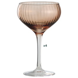 Day Lot de 4 verres à cocktail 250 ml avec texture à rayures