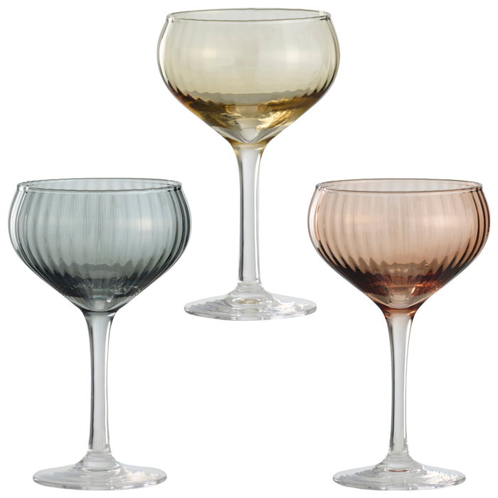 Day Lot de 4 verres à cocktail 250 ml avec texture à rayures