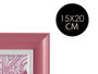 Giftdecor Porte-photos 15x20 cm Rose, Plastique et Verre, 21x2x26 cm (Set de 24)