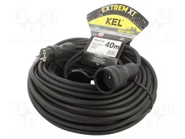 KEL Rallonge réseau H05RR-F 3G2,5mm² 40m Noir