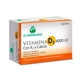 EL NATURALISTA Vitamine D3 4000 UI K2 Calcio 48 capsules