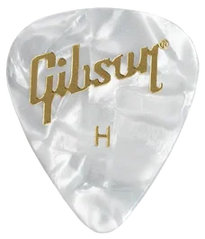 Gibson Pack de 12 médiators blanc perle - Heavy