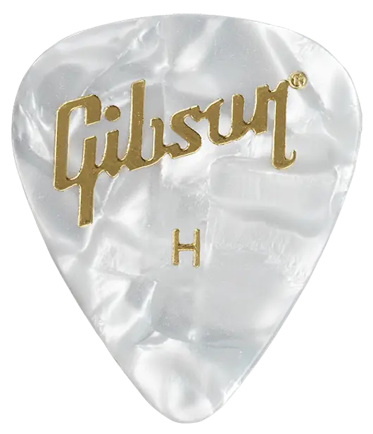 Gibson Pack de 12 médiators blanc nacré - Heavy Gibson