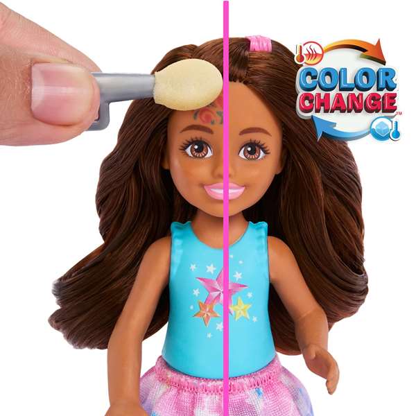 Mattel Barbie et Chelsea à la Foire - Stand de Maquillage, Jouet Figurine, À partir de 3 ans