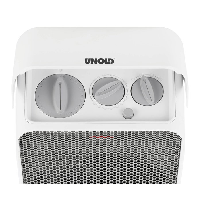 Unold 86450 Radiateur Soufflant IP21 Blanc/Gris