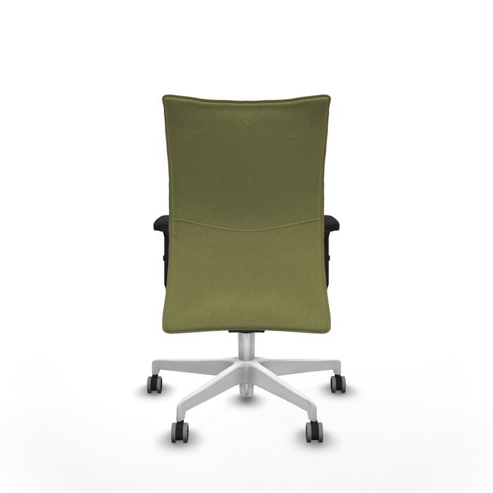 Piqueras Y Crespo Chaise Albacete Vert olive avec mécanisme Sincro et accoudoirs 2D