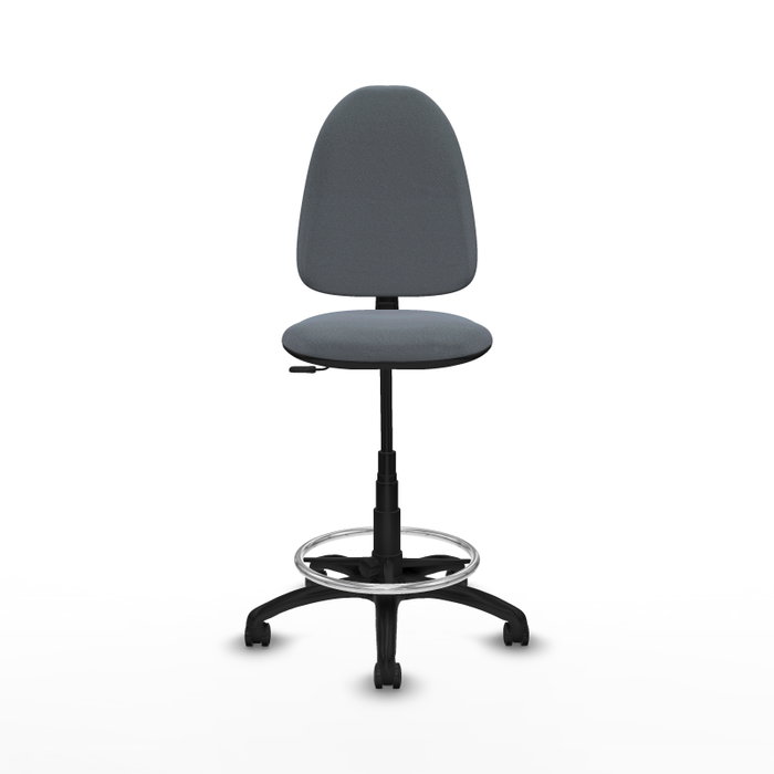 PIQUERAS Y CRESPO Tabouret de Bureau Gris avec Structure Polyamide Noire